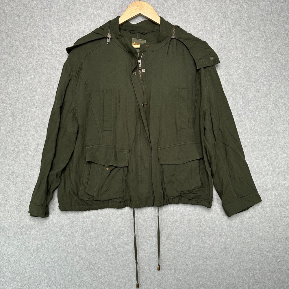 Wearmaster Outdoors Olive‎ Green Hooded Utility Jacket Rayon Size L